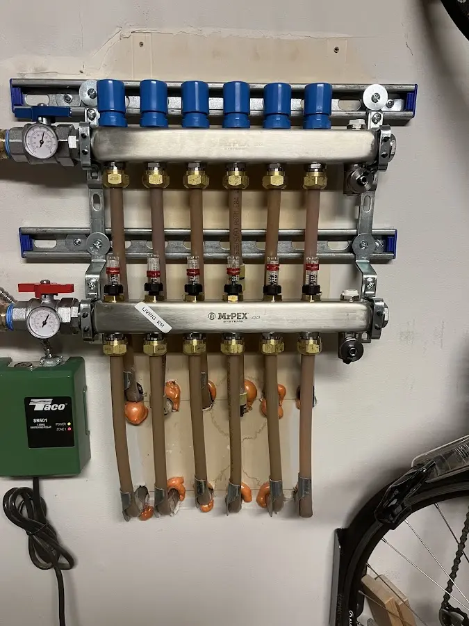 Plumber performing Gas Line Installation at a residential property in Sudbury